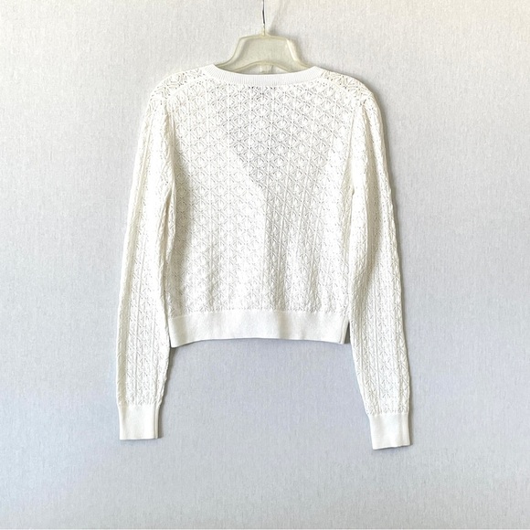J Crew V neck Pointelle Cardigan Sweater - Picture 6 of 10